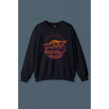 So Cool Baby On Board Yoda Star Wars Yeşil Bebek Mandalorian 2 Baskılı Unisex Sweat
