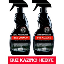 Betax Buz Çözücü Buzlanma Önleyici Ultra Performance Sprey 2 Adet 500 ml + Buz Kazıyıcı Hediye