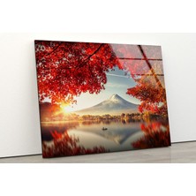 Myphotostation Fuji Dağı Manzarası Temperli Cam Duvar Tablosu