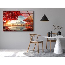 Myphotostation Fuji Dağı Manzarası Temperli Cam Duvar Tablosu