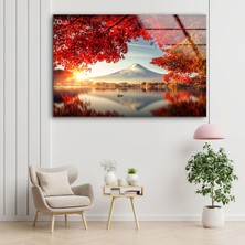 Myphotostation Fuji Dağı Manzarası Temperli Cam Duvar Tablosu
