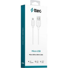 Ttec 2DK7530B Mıcro USB Beyaz Sarj Kablosu