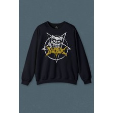 So Cool  Unisex Aggretsuko Agresif Retsuko Gotik Japon Anime Manga Metal Gothic Baskılı Unisex Sweat