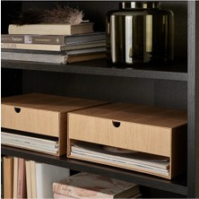 IKEA Hastvıskare Meşe Görünümlü 32X24 cm Çekmeceli Kutu Masa Organizatörü