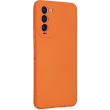 Newface Tecno Camon 18 Kılıf Nano Içi Kadife Silikon - Turuncu 285098