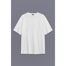 Kendim Seçtim Beyaz Oversize Basic T-Shirt Unisex Tişört