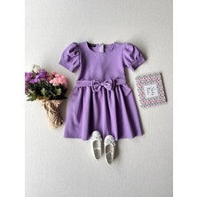 Küçüğüm Butik Karpuz Kollu  Krep Midi Boy Kloş Anne-Kız Çocuk Kombin