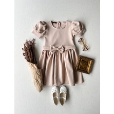 Küçüğüm Butik Karpuz Kollu  Krep Midi Boy Kloş Anne-Kız Çocuk Kombin