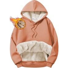 Ghassy Co. Erkek Ultra Termal Kapüşonlu Sherpa Astarlı Kanguru Cepli Sweatshirt