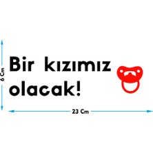 Şimdi Trend Bir Kızımız Olacak Oto Cam Yazısı 23X6 cm Araba Arkası Sticker Oto Cam Sticker Yazı Modelleri