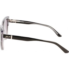 Karl Lagerfeld Kl 6068S 005 55 Kadın Cat Eye Kristal Siyah Kemik Güneş Gözlüğü