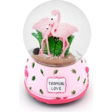 DEMPOWER Flamingo Tasarımlı Işıklı Kar Küresi