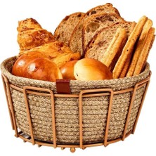 Edora Home Rose Çok Amaçlı Oval Köşeli Ekmeklik Makrome - Metal Paslanmaz