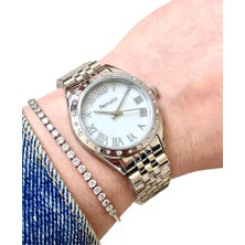 Ferrucci 1.sınıf Çelik Modern Tasarım Su Geçirmez Şık Kadın Kol Saat+Bileklik