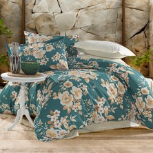 Alena Home %100 Pamuklu Çiçek Desenli Tek Kişilik Nevresim Takımı 100X200 (Lastikli Çarşaflı)