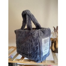 Defne Accesories Kadın Peluş El ve Omuz Çantası