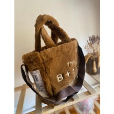 Defne Accesories Kadın Peluş El ve Omuz Çantası