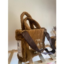Defne Accesories Kadın Peluş El ve Omuz Çantası
