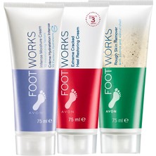 Avon Foot Works Ayaklar Için Nemlendirici, Onarıcı ve Arındırıcı Ayak Kremi Paketi