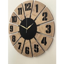 Ümra Lazer Havuç Dilim Lazer Kesim Dekoratif Duvar Saati 40X40