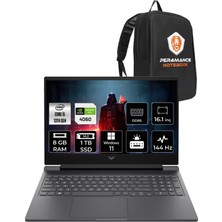 HP Victus 16-R0035NT Intel Core i5 13500H 8GB 1TB SSD 8GB RTX4060 Windows 11 Home 16.1" FHD 144Hz Taşınabilir Bilgisayar 7P6L3EAPN008 & PER4 Çanta