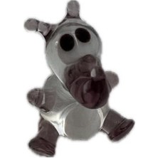 El Yapımı Mini Murano Cam Gergedan Biblo A162-12