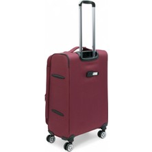 Es Polo Trip Bordo Orta Boy Carry-On Lüks Kumaş Valiz ES0003