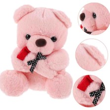 DMR Tuhafiye Sevimli Pembe Güllü Peluş Ayi