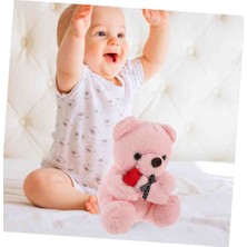 DMR Tuhafiye Sevimli Pembe Güllü Peluş Ayi