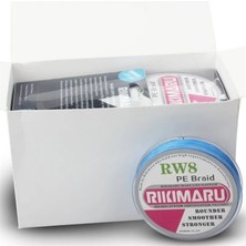 Rikimaru 0.14 mm Rw8-8 Katlı 300 Metre,11.5 kg Çeker ,mavi Renkli Ip,örgü,ipek Misina