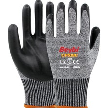 Beybi CF510C Köpük Nitril Kaplı Kesilmeye Dirençli Eldiven 12 Çift