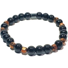 Janti JTSS24DOB1421 Janti Unısex Bileklik Tibet Onyx Hematit Doğaltaş Tasarım Garantili