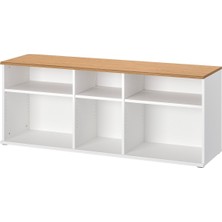 IKEA Skruvby Tv Sehpası, Beyaz Renk Meridyendukkan 156X38X60 Cm, Televizyon Ünitesi