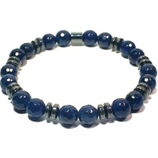 Janti JTSS24DOB1424 Janti Unısex Bileklik Jade Elmas Kesim Hematit Doğaltaş Tasarım Garantili