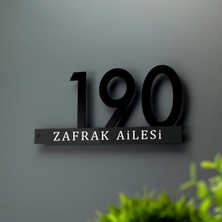 Zafrak Reklam Kişiye Özel Daire Villa Kapı Numarası ve Isimlik , Alüminyum  Kompozit 40X20 cm