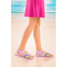 Kiko Kids Kız Çocuk Sandalet Arz 2352 Pembe Mikrofiber Malzeme İle Rahat Ve Şık Tasarım