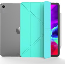 Apple ipad 9.7 2018 6.nesil Kılıf Yatay ve Dikey Standlı Uyku Modlu Arka Sert Pc Trifold Tablet Kılıfı (Model A1893,A1954)