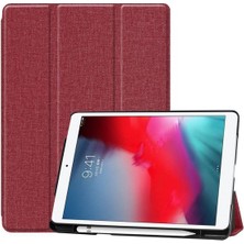 FUJİMAX Apple ipad Air 1 9.7 Inç Kılıf Yatay Standlı Kot Desenli Uyku Modlu Kalemlikli Silikon Smart Tablet Kılıfı (Model A1474,A1475,A1476)