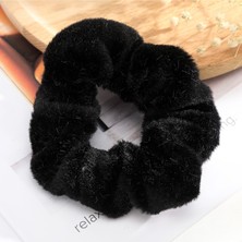 Gülpeşe Peluş Simit Toka Tüylü Scrunchie