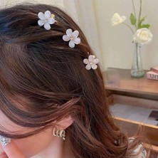 Gülpeşe Çicekli Taşlı Minimal Mandal Toka, Saç Toka