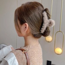 Gülpeşe Büyük Boy Peluş Mandal Toka 11 cm Kadınlar için Yumuşak ve Modern Tasarım