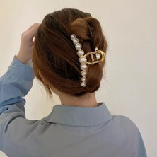 Gülpeşe Incili Metal Mandal Toka Topuz Tokası