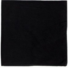 Gülpeşe Düz Renk Siyah Kare Bandana