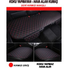 Kurra Store Volkwagen Polo 1/2 Uyumlu 3lu Koltuk Minderi   Ergo Siyah-Kırmızı