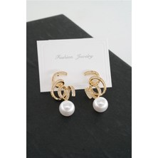 By Zeyna Aksesuar Kadın Vip Seri Baget Zirkon Taşlı  Küpe Seti