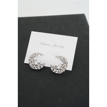 By Zeyna Aksesuar Kadın Vip Seri Baget Zirkon Taşlı  Küpe Seti