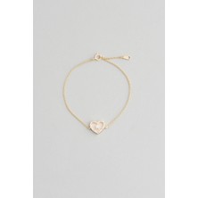 So CHIC Aşk Yıldızı 18 Ayar Beyaz Altın Kaplama 18 Cm Gümüş Bileklik