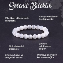 Doğal Taş Cenneti Sertifikalı Selenit Doğal Taş Bileklik 8 mm - B804