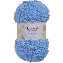 Knit Me 5 Adet Ana Kuzusu Battaniye Hırka Kuzu El Örgü Ipi 709 Mavi