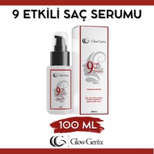 GlowGenix 9 Etkili Saç Serumu | Besleyici, Onarıcı, Yumuşatıcı, Elektriklenme Karşıtı | 100 Ml